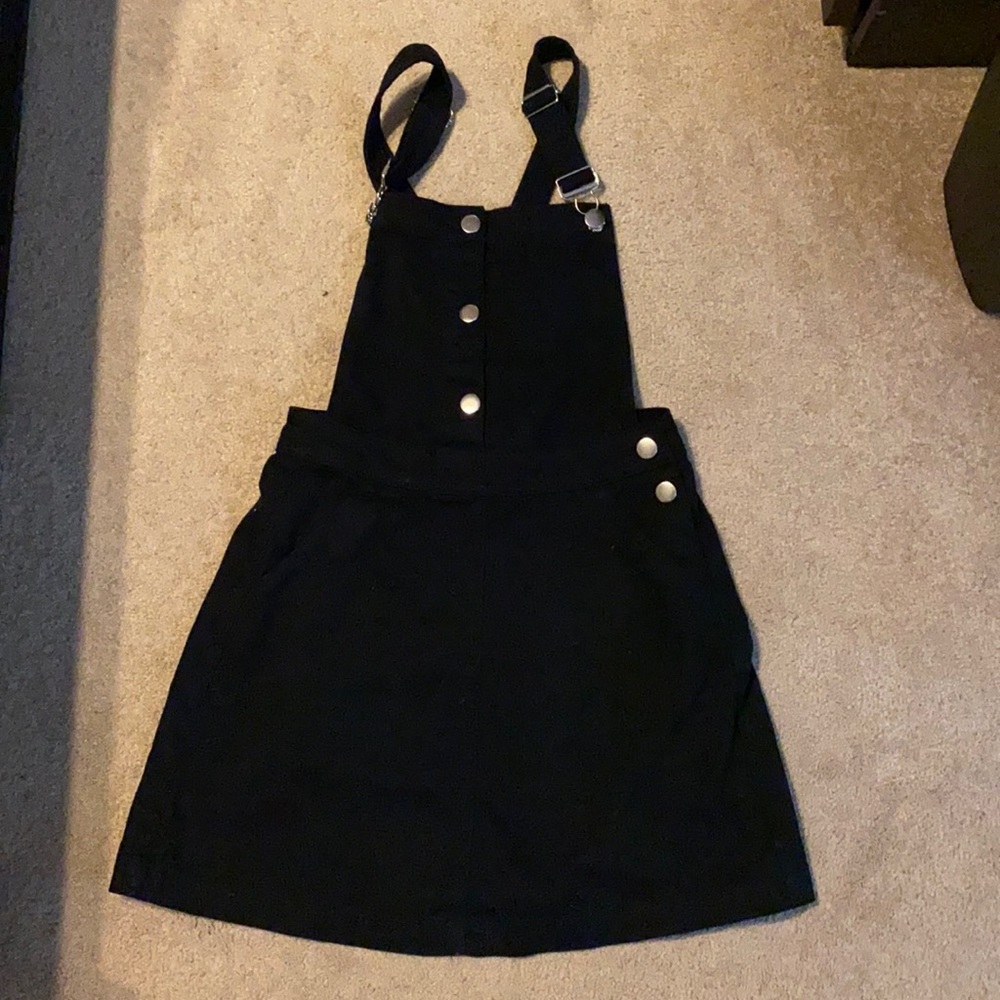 Black overall dress